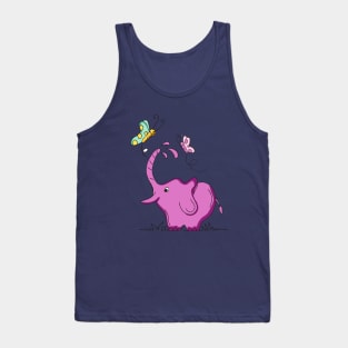 Elephant and Butterfly Tank Top